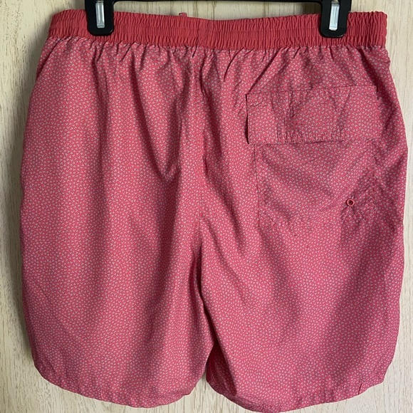 $98 John Varvatos Lummus Mens Swim Trunks Bottom in Coral Size Medium - Picture 4 of 10
